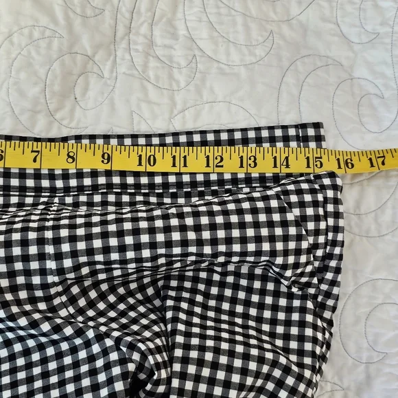 Rafaella Black and White Checkered Ankle Pants Women's Size 10 - Picture 3 of 8